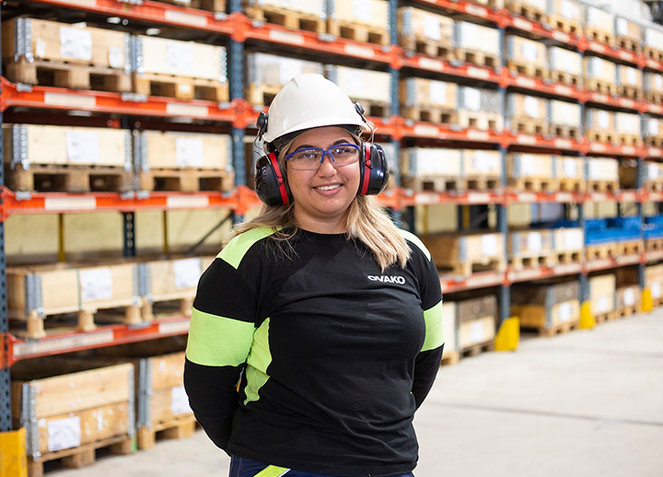 Woman in steel industry